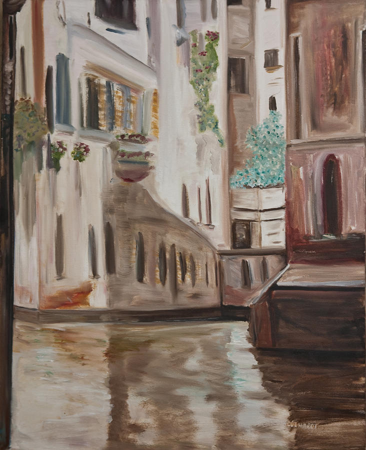 A Quiet Venice Canal Painting by Chuck Gebhardt