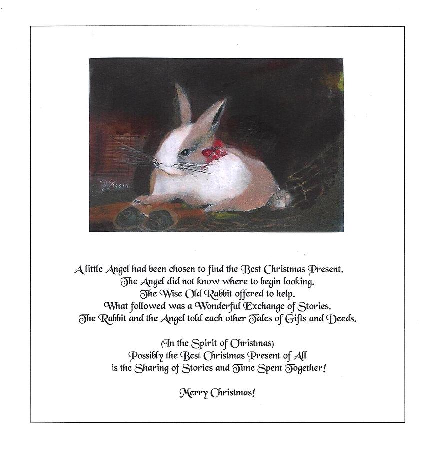 A Rabbit and an Angel Christmas Story Painting by Diane Strain