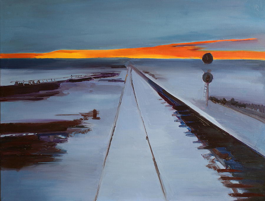 Landscape Painting - A Railway Impression I by Marta Zamarska Landscape Painting - A Railway Impression I by Marta Zamarska