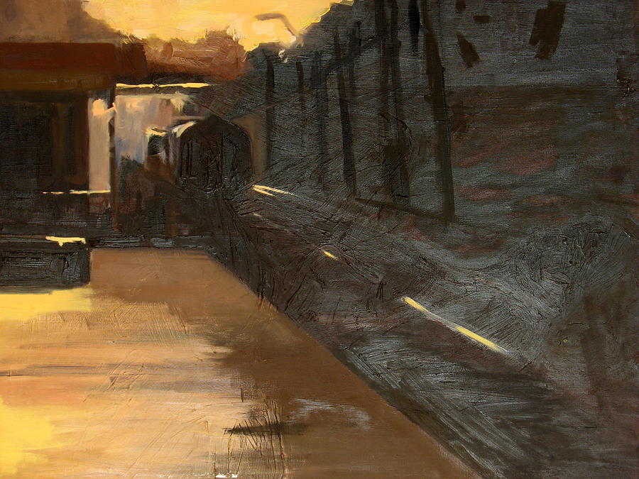 Landscape Painting - A Railway Impression XV by Marta Zamarska Landscape Painting - A Railway Impression XV by Marta Zamarska