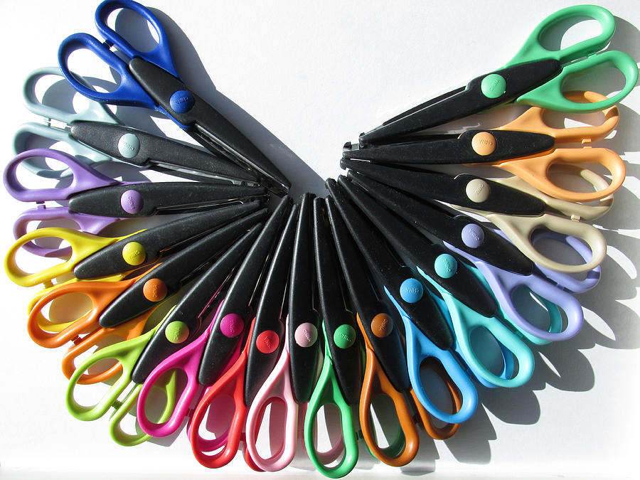 A Rainbow Of Scissors Photograph by Alfred Ng