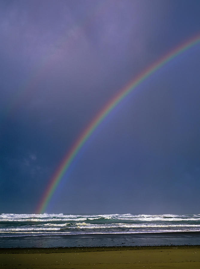 A Rainbows Arcs Over The Surf Photograph by Robert L. Potts - Fine Art ...