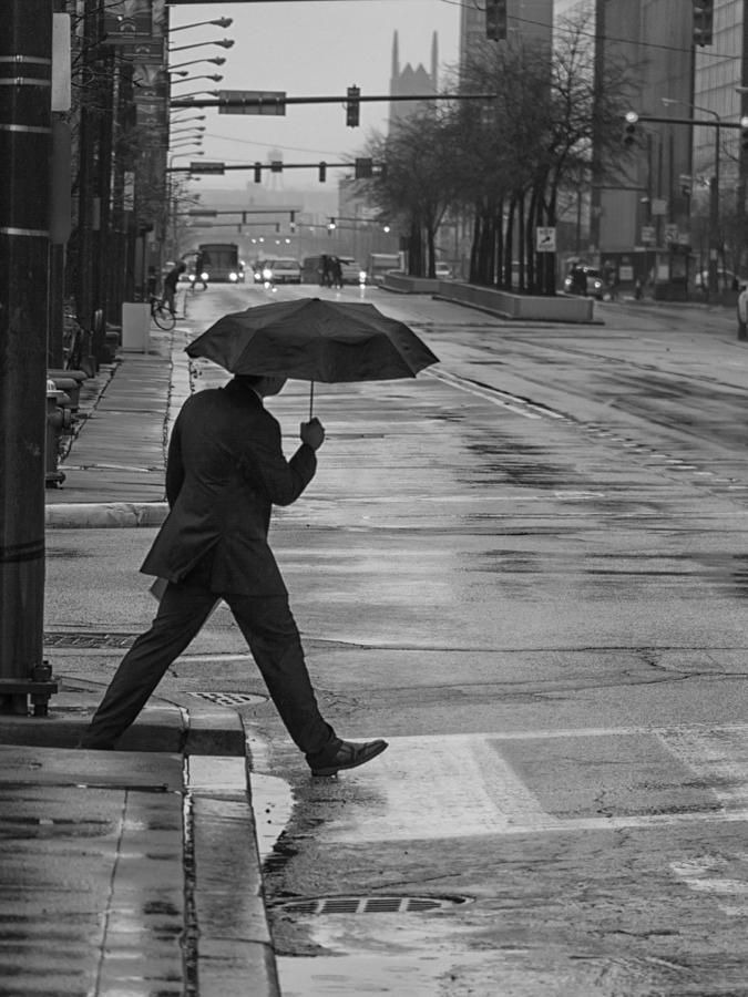 A Rainy Day in Cleveland Photograph by Jared Perry 