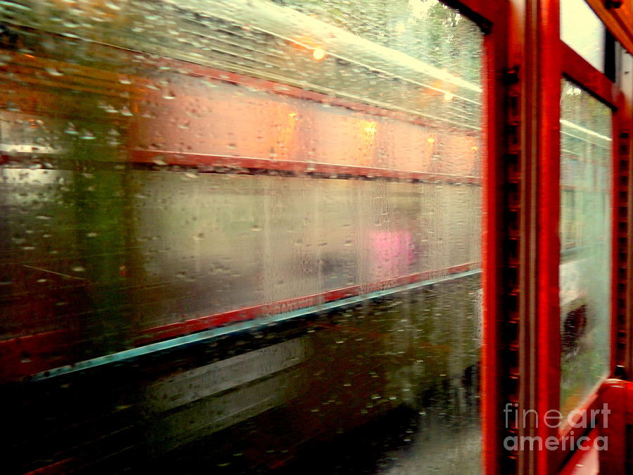 New Orleans Rainy Day Ride On The St. Charles Avenue Street Car In Louisiana Photograph