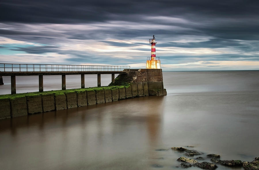 A Red And White Striped Lighthouse Photograph by John Short - Pixels