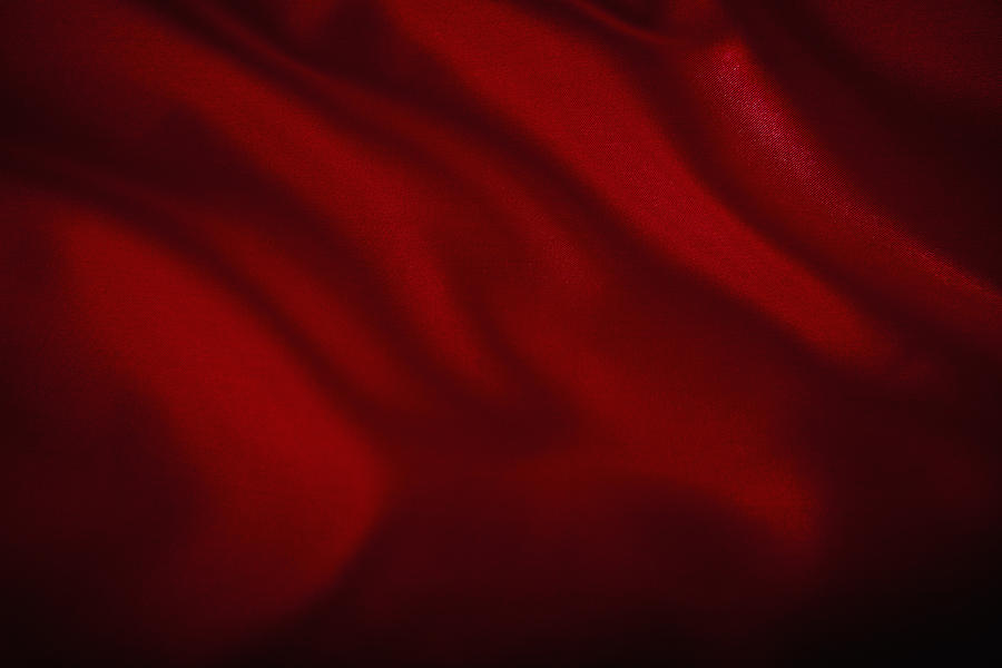 A red satin cloth background with wrinkles Photograph by Love_life