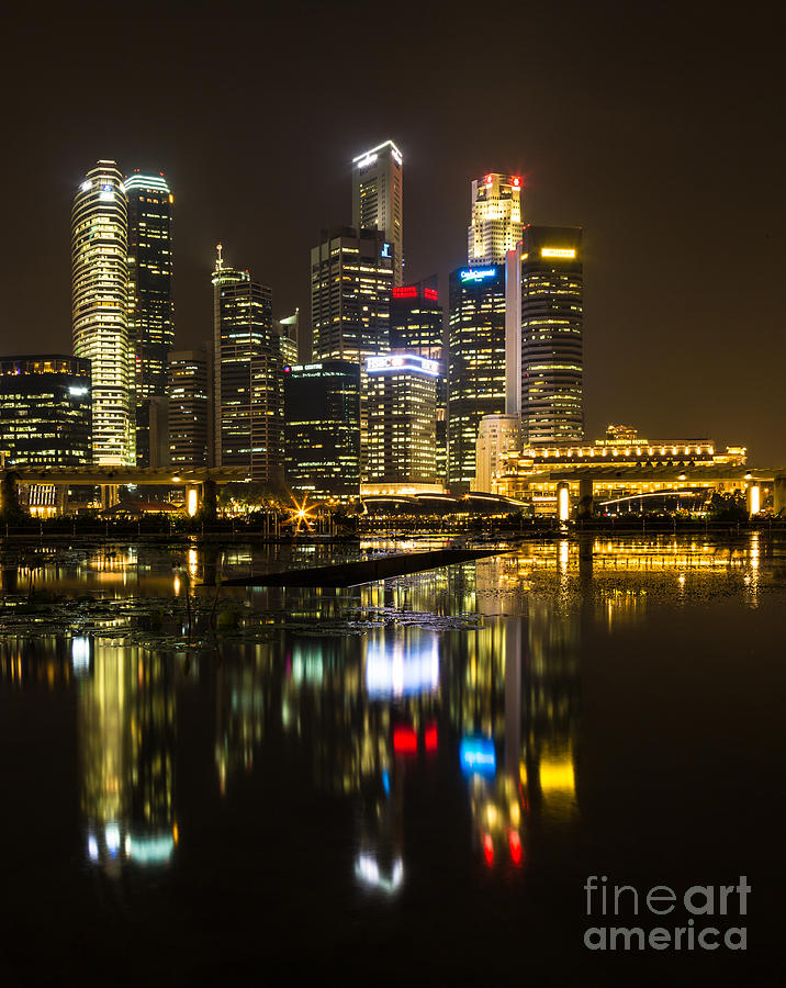 A reflection in Singapore Photograph by Didier Marti