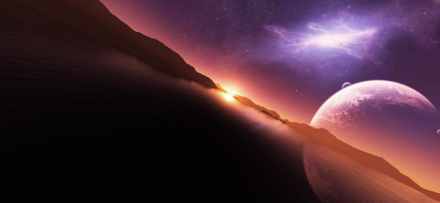 A Rift Opens In Space Above A Planet Photograph by Justin Kelly - Pixels