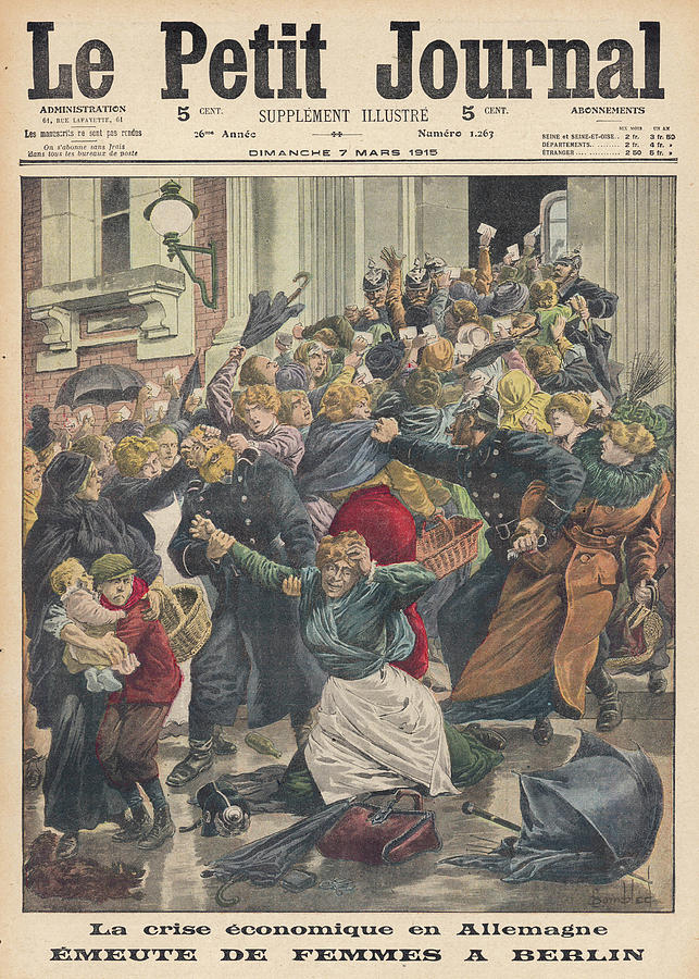 A Riot Over Food Supplies Breaks Drawing by Mary Evans Picture Library ...