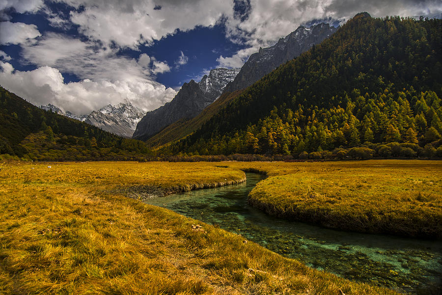Mountain Photograph - River Runs Through It by Aaron Bedell