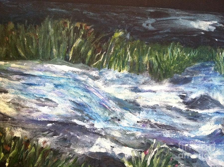 Landscape Painting - A River Runs Through by Sherry Harradence