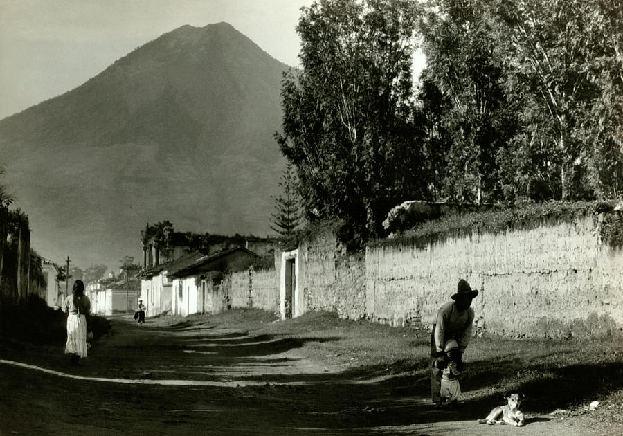 A Road By Mount Agua In Guatemala Photograph by Arnold Genthe