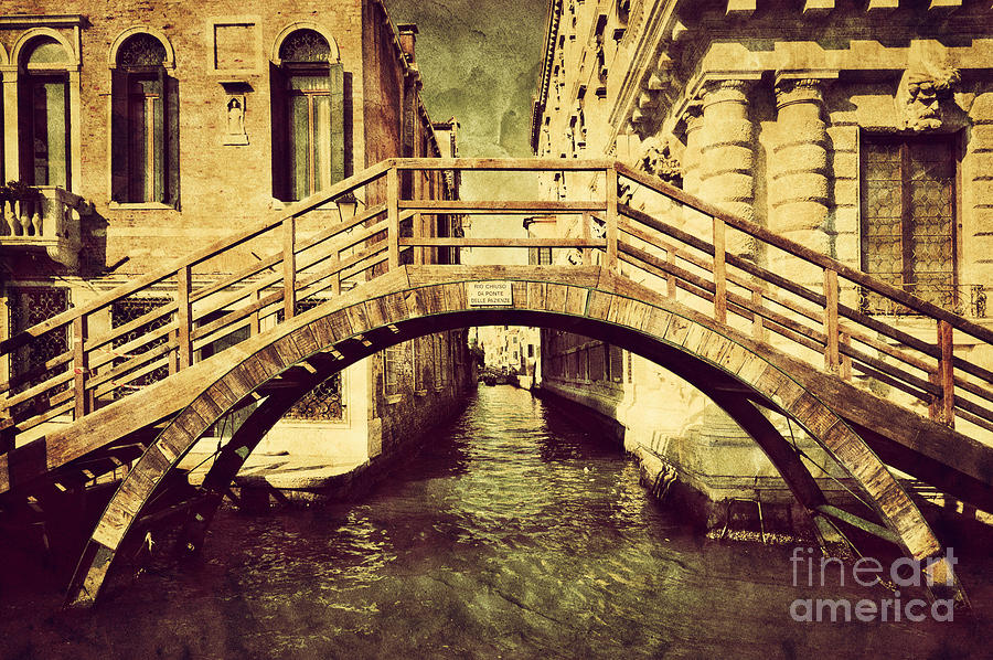 A romantic bridge in Venice Italy Photograph by Michal Bednarek