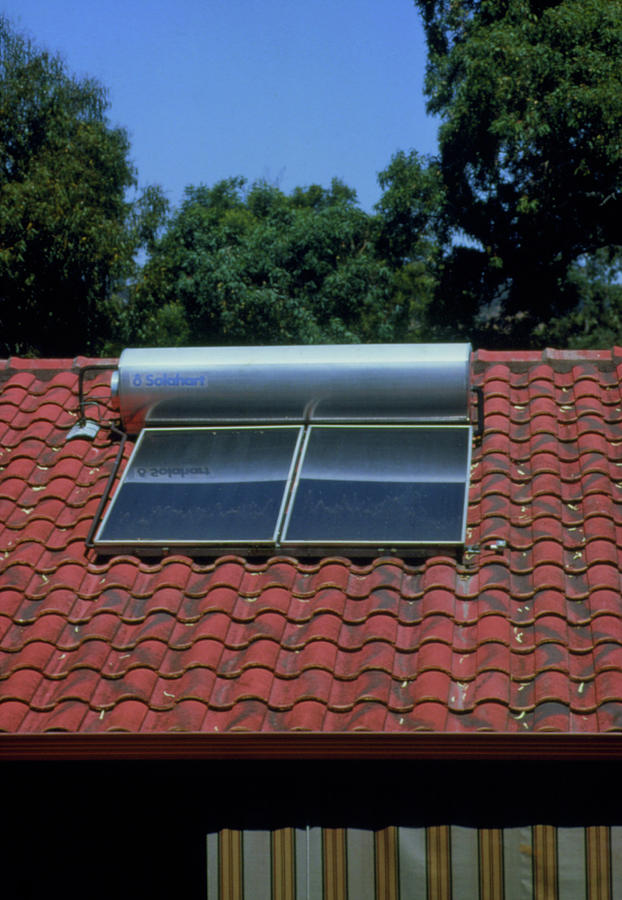 A Roof Mounted Solar Heating System Photograph by Dr Jeremy Burgess/science Photo Library