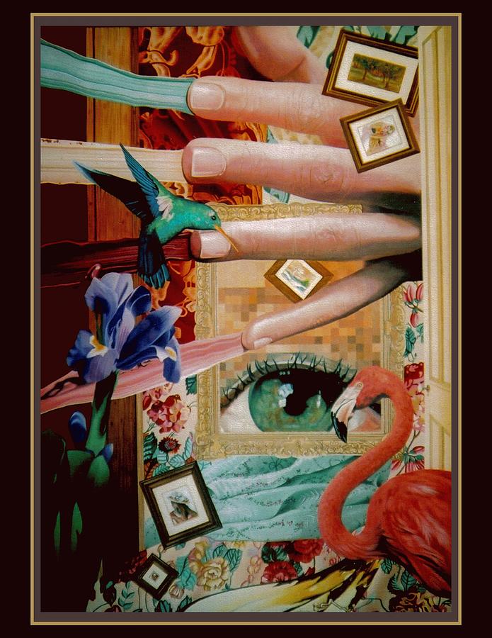 Symbolism Painting - A Room With A Muse by Nancy M Garrett