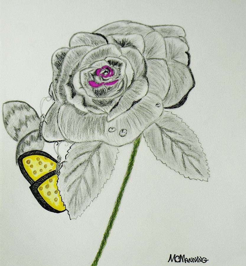 A Rose By Any Other Name Drawing by Celeste Manning