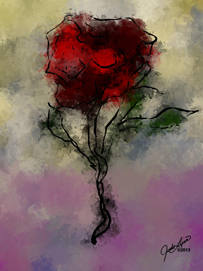 A Rose Is Digital Art by Judi Lynn