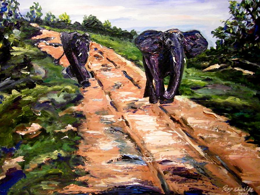 A Rough Safari Painting by Ray Khalife