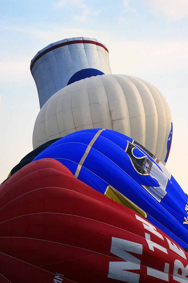 A Row of Balloons being Inflated Photograph by Gordon James