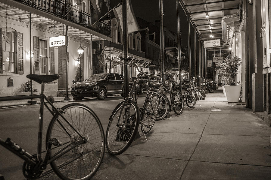 A Row of Bikes in New Orleans  Photograph by John McGraw