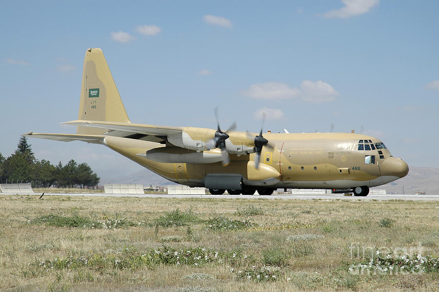 A Royal Saudi Air Force C-130 At Konya Photograph by Riccardo Niccoli