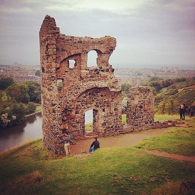 Landscape Photograph - A Ruin Above Edinburgh #old #ruin #view by Sam Davies