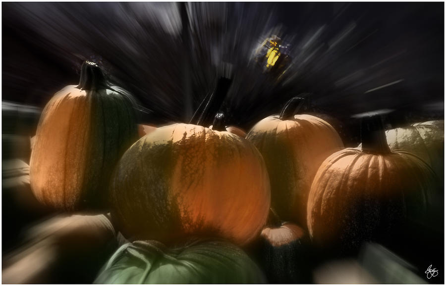 A Rush of Painted Pumpkins  Photograph by Wayne King