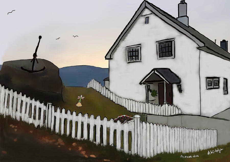 A Sailors House Painting by Michael Hodgson
