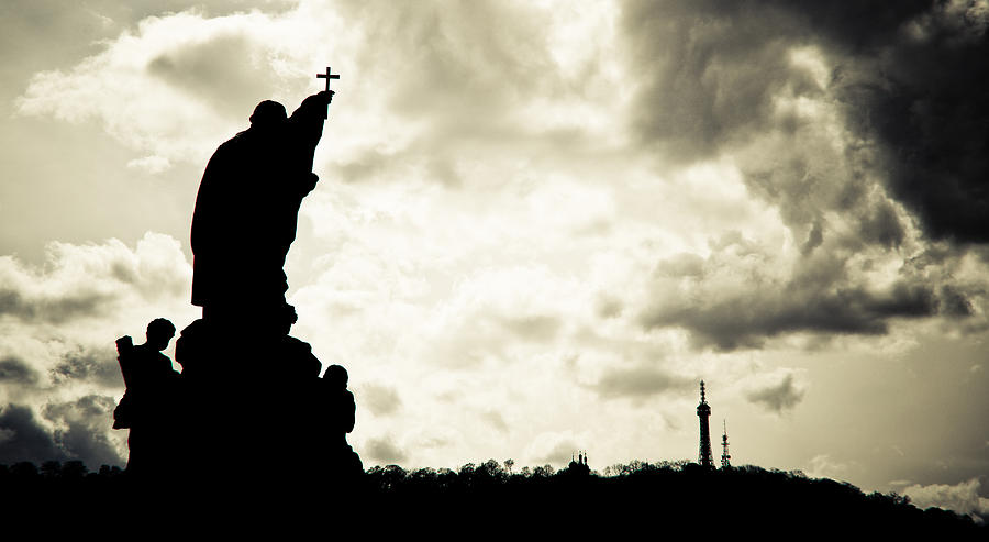 Eiffel Tower Photograph - A Saints Blessing by Calvin Hanson
