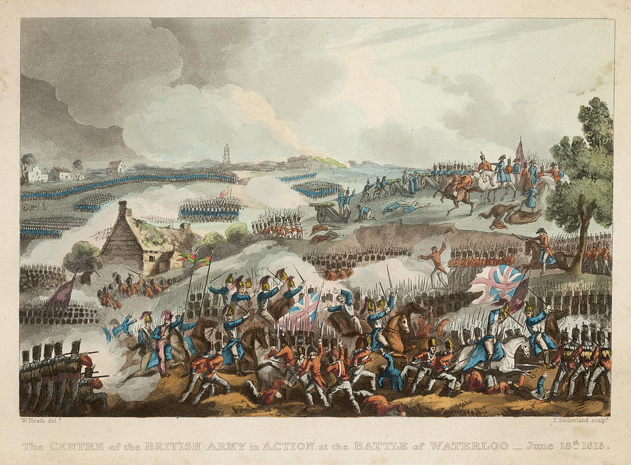 A Scene From The Battle Of Waterloo Drawing by Mary Evans Picture ...