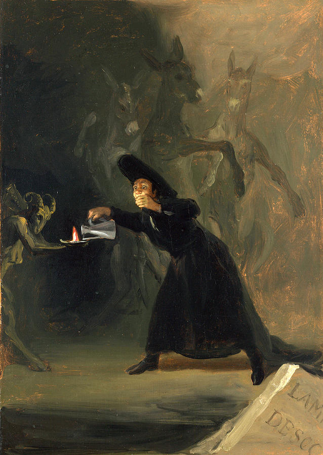 A Scene from The Forcibly Bewitched  Painting by Francisco Goya