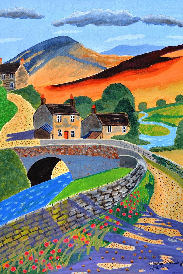 a Scottish highland lane Painting by Magdalena Frohnsdorff