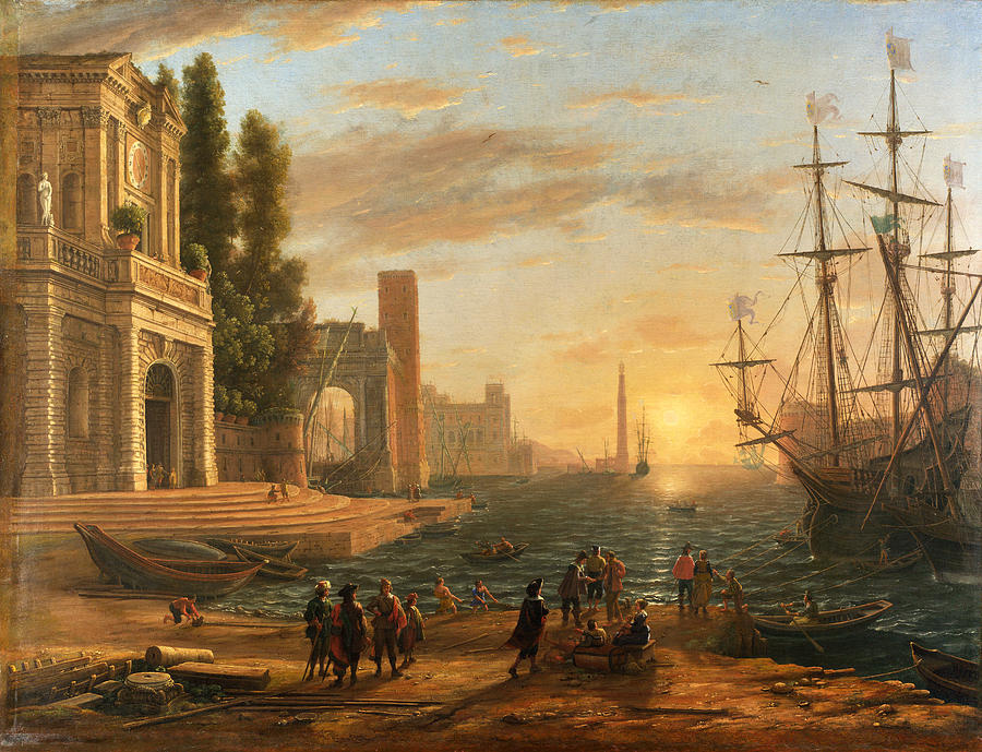 A Seaport Painting by Claude Lorrain