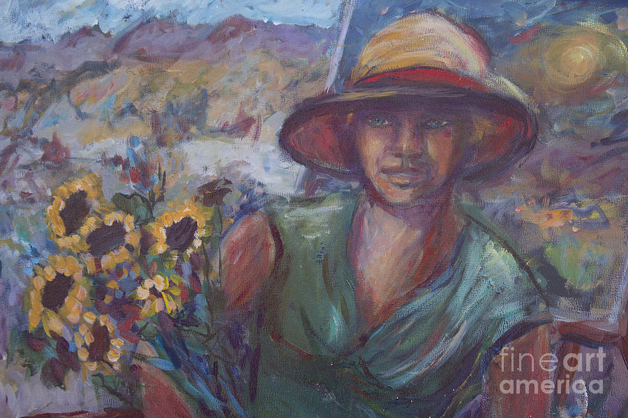 Artist Painting - A Self-Portait of Avonelle by Avonelle Kelsey Artist Painting - A Self-Portait of Avonelle by Avonelle Kelsey