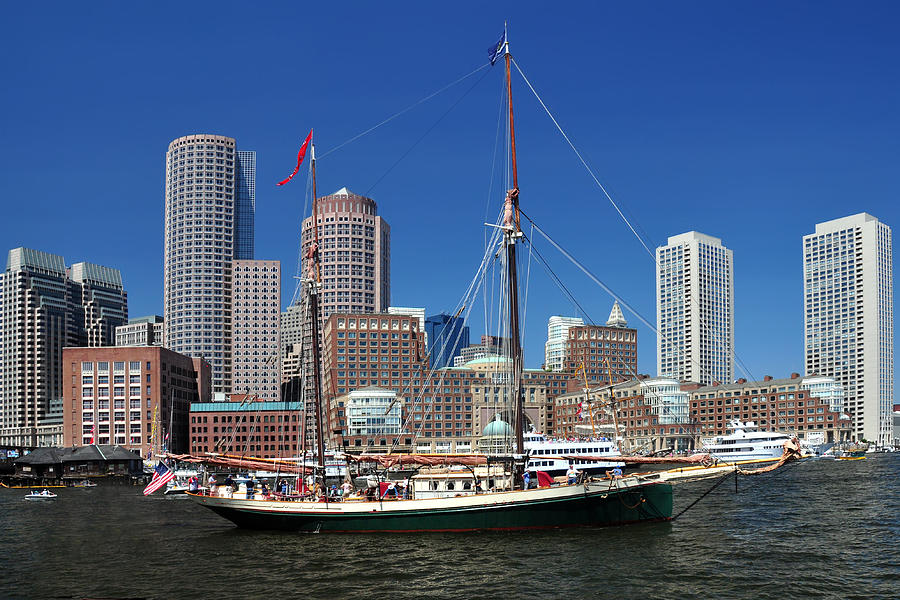 A Ship in Boston Harbor Photograph by Mitchell Grosky