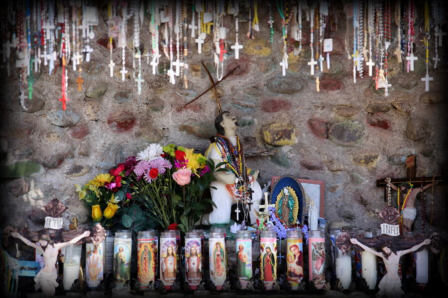 A Shrine at Chimayo Photograph by Lynn Sprowl