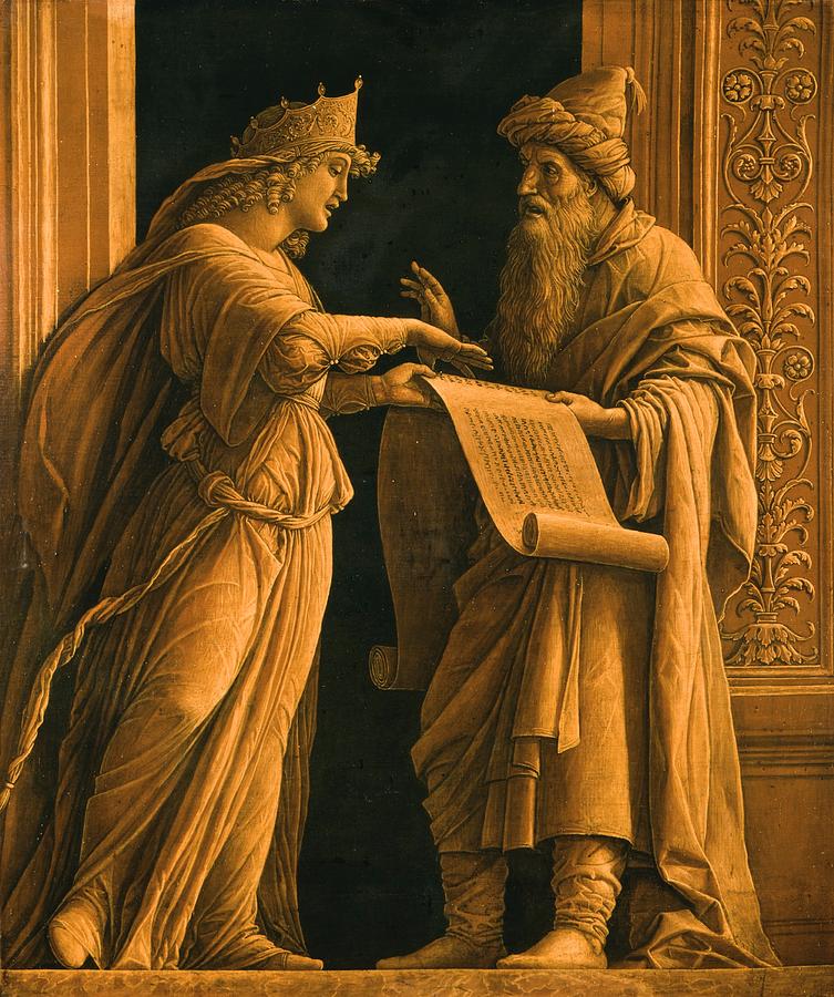 Portrait Painting - A Sibyl and a Prophet by Andrea Mantegna