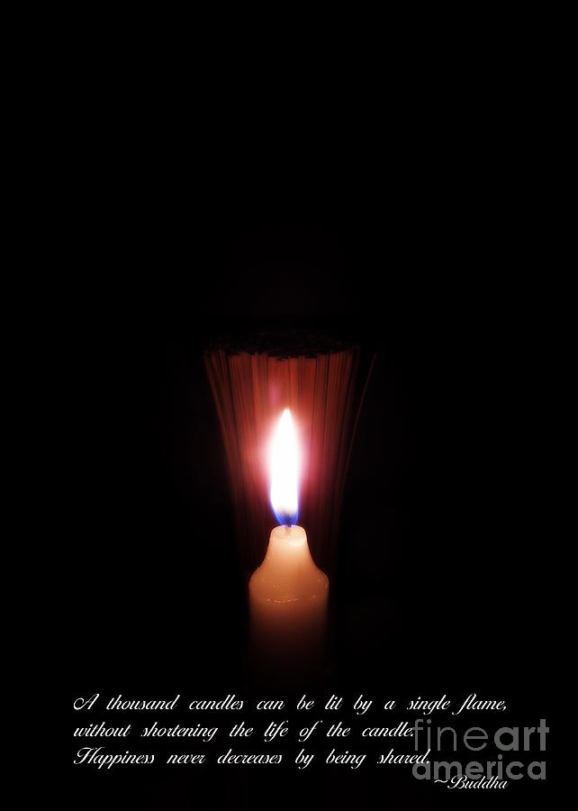 A Single Flame . text Photograph by Renee Trenholm