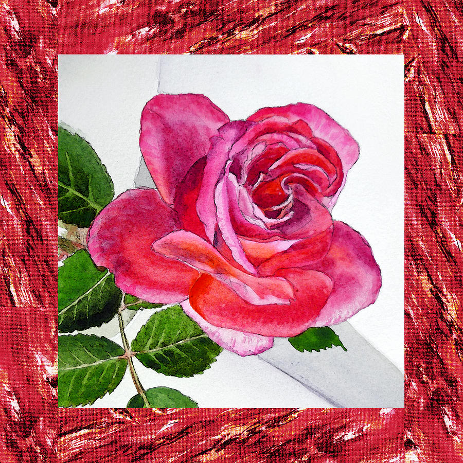 Rose Painting - A Single Rose Juicy Pink  by Irina Sztukowski