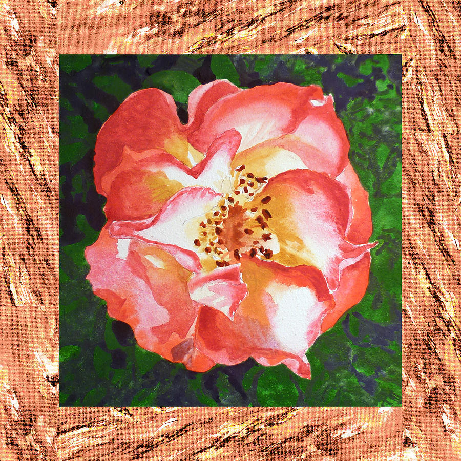 A Single Rose The Dancing Swirl  Painting by Irina Sztukowski