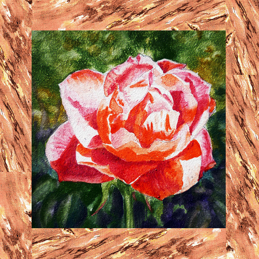 A Single Rose The Morning Beauty Painting by Irina Sztukowski