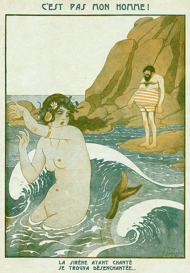 A Siren Lures A Man With Her Song - Drawing by Mary Evans Picture Library -  Fine Art America