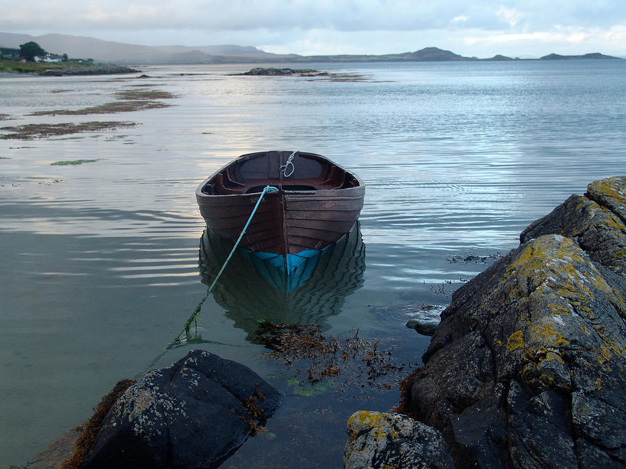 A Skiff on Blue Photograph by Mark Egerton