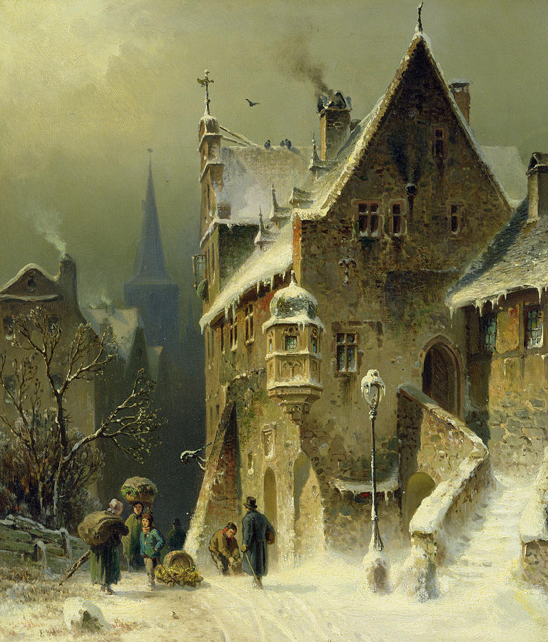 August Painting - A Small Town in the Rhine by August Schlieker
