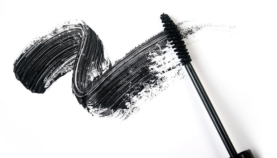 A smear of black eye liner from a mascara brush Photograph by Wekwek