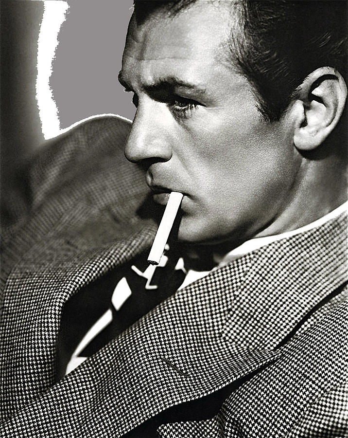 A smoking Gary Cooper c.1933-2014 Photograph by David Lee Guss