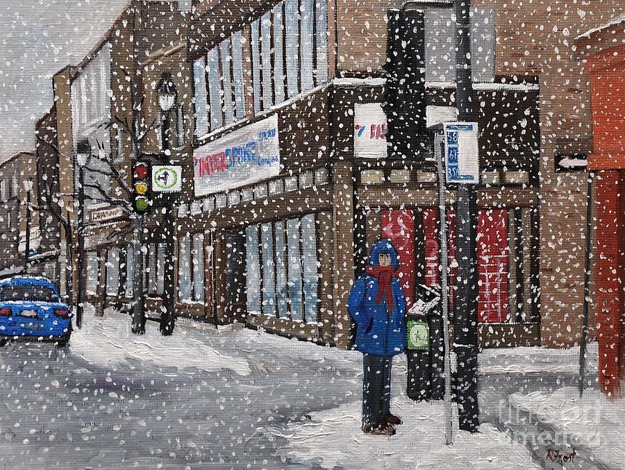 A Snowy Day on Wellington Painting by Reb Frost
