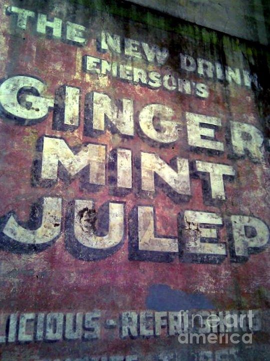 Mint Julep Hand Painted Sign In New Orleans Louisiana Photograph