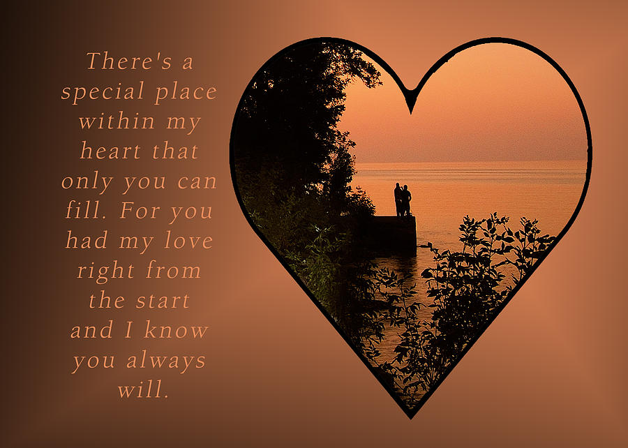 A Special Place in My Heart Photograph by Michael Peychich