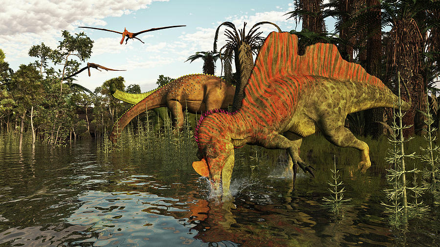 A Spinosaurid And Pair Photograph by Arthur Dorety - Pixels